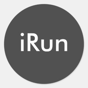 iRun Runder Aufkleber