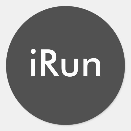 iRun Runder Aufkleber (Vorderseite)
