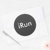 iRun Runder Aufkleber (Umschlag)