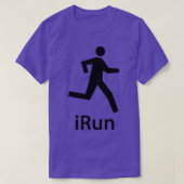 iRUN schwarz T-Shirt (Design vorne)
