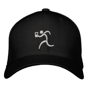 IRunToDrink bestickte schwarze Baseballkappe Bestickte Kappe