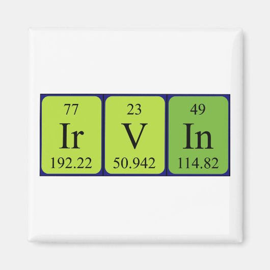 Irvin Periodenmagnet Magnet (Vorne)