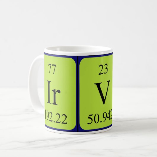 Irvin Periodenname Tasse (Vorderseite Links)