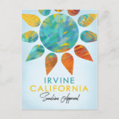 Irvine California Sunshine Reise Postkarte (Vorderseite)