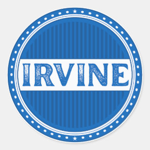 Irvine City Pride Emblem – Schottische Identität Runder Aufkleber