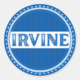 Irvine City Pride Emblem – Schottische Identität Runder Aufkleber