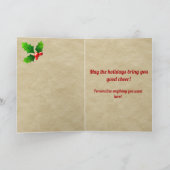 Irvine Clan Abzeichen & Tartan Personalisiert Xmas Karte (Innenseite)