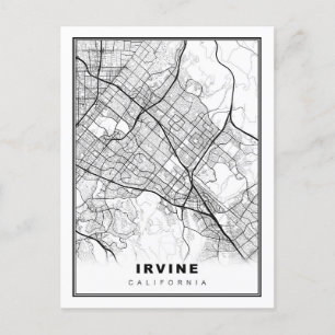 Irvine Map Feiertagspostkarte