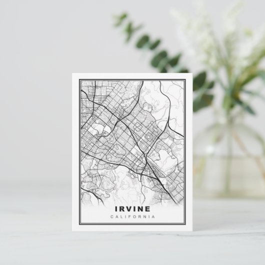 Irvine Map Feiertagspostkarte (Stehend Vorderseite)