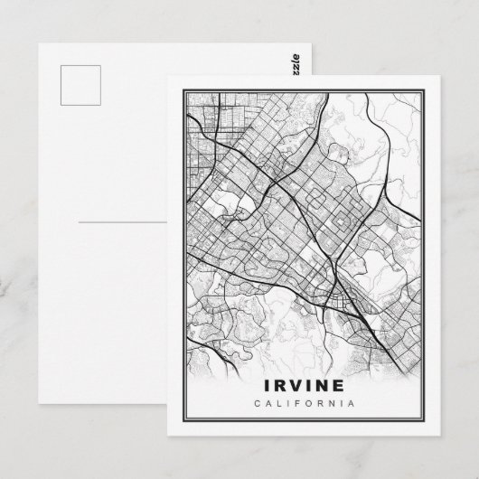 Irvine Map Postkarte (Vorne/Hinten)