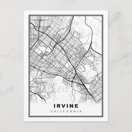 Irvine Map Postkarte (Vorderseite)