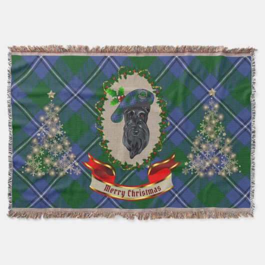 Irvine Scottie Dog Christmas Throw Blanket Decke (Vorderseite)