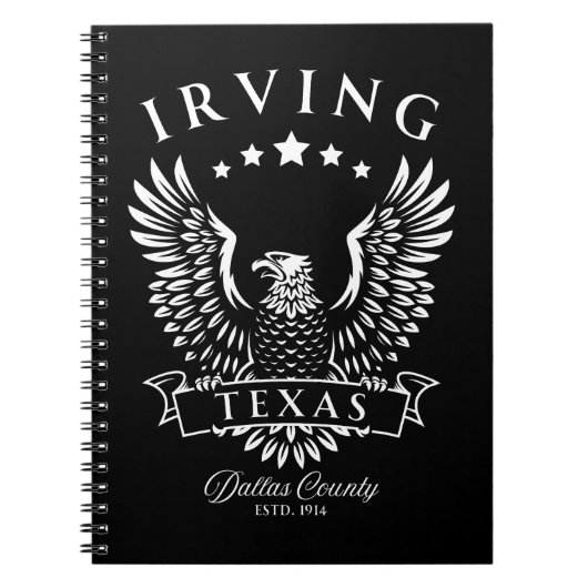 Irving Dallas Landkreis Texas Vintag Eagle Notizblock (Vorderseite)