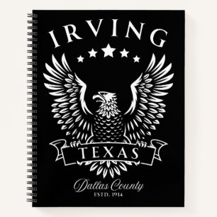Irving Dallas Landkreis Texas Vintag Eagle Notizblock