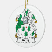 Irving-Familienwappen Keramikornament (Links)