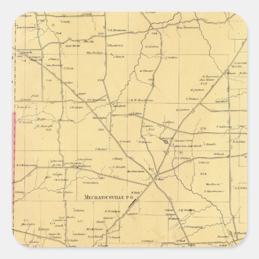 Irwin Town Quadratischer Aufkleber (Vorderseite)