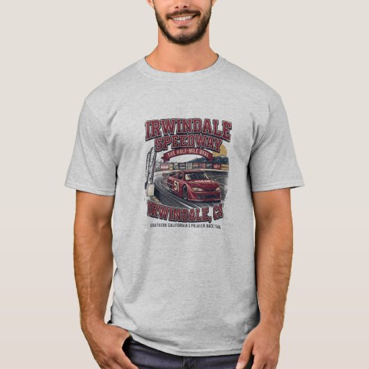 Irwindale Speedway Rückblick T-Shirt (Vorderseite)