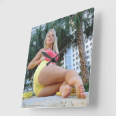 Iryna Quadratische Wanduhr (Winkel)