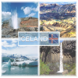 IS0003 Erupting Geyser - Landmannalugar Aufkleber