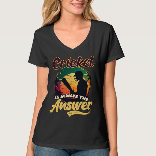 Is Answer Cricket Player T-Shirt (Vorderseite)