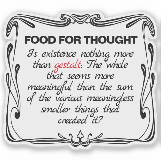 Is Existence Gestalt? Aufkleber (Vorderseite)
