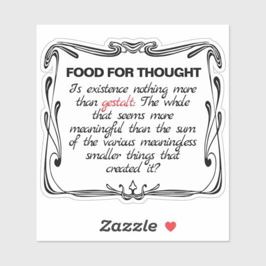 Is Existence Gestalt? Aufkleber (Blatt)