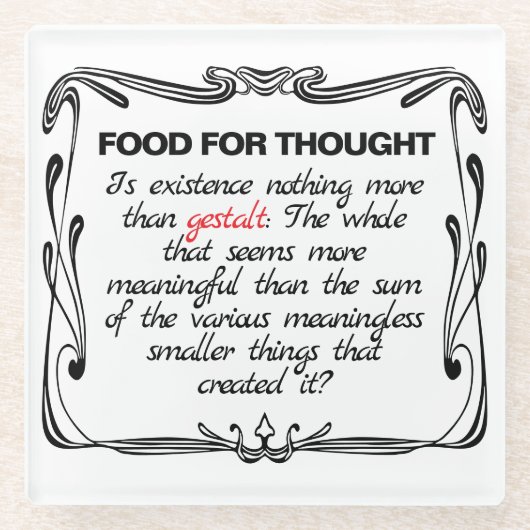 Is Existence Gestalt? Glasuntersetzer (Vorderseite)