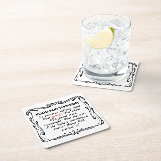 Is Existence Gestalt? Rechteckiger Pappuntersetzer (Vor Ort)