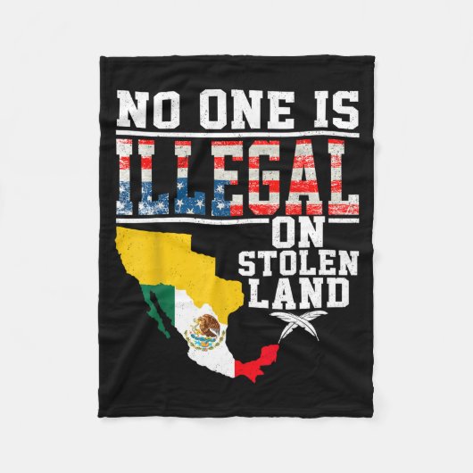 Is Illegal On Stolen Land Native Americans Fleecedecke (Vorderseite)