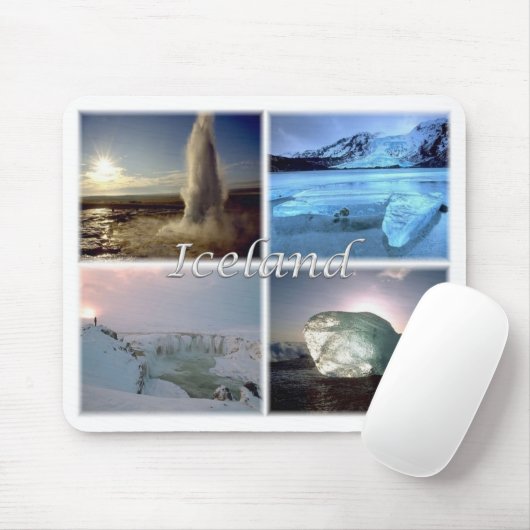 IS Island - Jokulsarlon - Gullfoss - Mousepad (Mit Mouse)