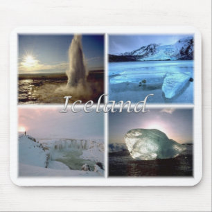 IS Island - Jokulsarlon - Gullfoss - Mousepad