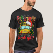 Is It Christmas Break Yet School Bus Xmas Tree Lig T-Shirt (Vorderseite)