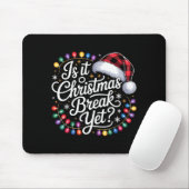 Is It Christmas Break Yet Xmas Lights Red Plaid Sa Mousepad (Mit Mouse)