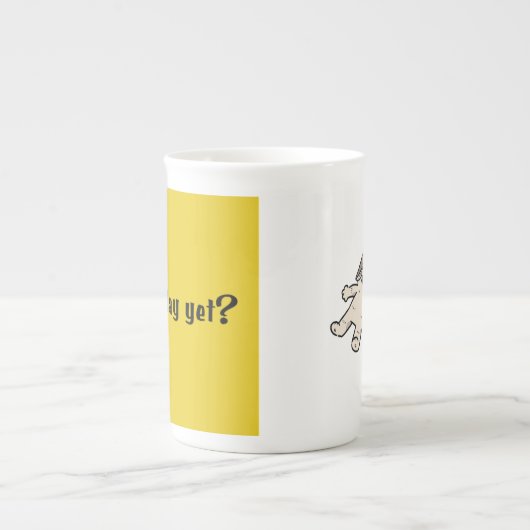 Is It Friday Yet? Funny Lazy Cat Mug – Cute Workda Porzellantasse (Vorderseite)