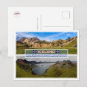 IS Landmannalaugar - Panorama Postkarte (Vorne/Hinten)