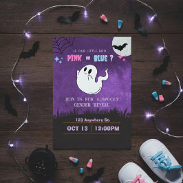 is our boo pink or blue? gender reveal invitation einladung