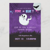 is our boo pink or blue? gender reveal invitation einladung (Vorderseite)