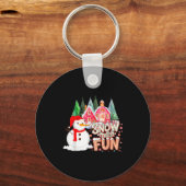 Is Snow Much Fun Winter Christmas Teacher Holiday  Schlüsselanhänger (Vorderseite)