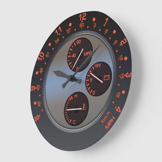IS Tachometer Clock Große Wanduhr (Winkel)