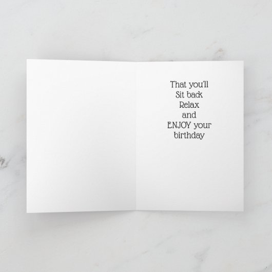 IS THERE A GHOST OF A CHANCE ENJOY BIRTHDAY KARTE (Innenseite)