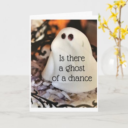 IS THERE A GHOST OF A CHANCE ENJOY BIRTHDAY KARTE (Gelbe Blume)