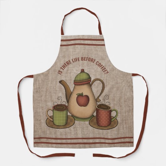 Is There Life Before Coffee? Mugs & Coffee Pot  Schürze (Vorderseite)