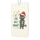 Is This Jolly Enough Black Cat Merry Christmas Tre Autolufterfrischer (Links)