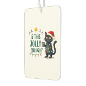Is This Jolly Enough Black Cat Merry Christmas Tre Autolufterfrischer (Links)