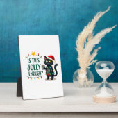 Is This Jolly Enough Black Cat Merry Christmas Tre Fotoplatte (Seite)