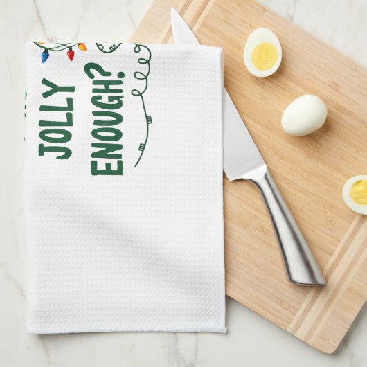 Is This Jolly Enough Black Cat Merry Christmas Tre Geschirrtuch (Viertel Falte)