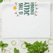 Is This Jolly Enough Black Cat Merry Christmas Tre Geschirrtuch (Gefaltet)