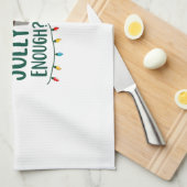 Is This Jolly Enough Black Cat Merry Christmas Tre Geschirrtuch (Viertel Falte)