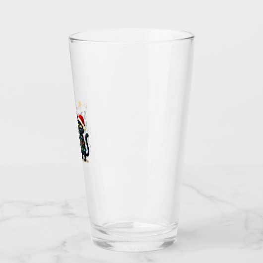 Is This Jolly Enough Black Cat Merry Christmas Tre Glas (Links)
