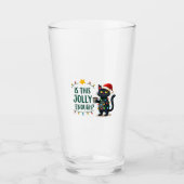 Is This Jolly Enough Black Cat Merry Christmas Tre Glas (Vorderseite)